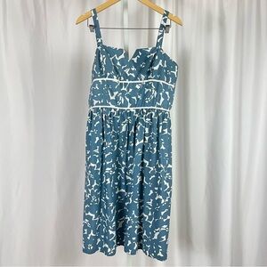 Madison Leigh Size 14 Floral Retro Square Neckline Dress Formal